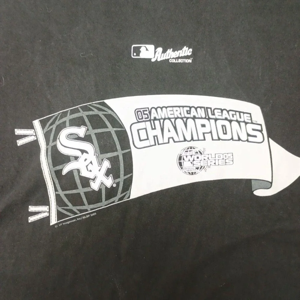Vintage Chicago White Sox World Series Shirt Mens XL Black MLB Baseball 2005 AL
